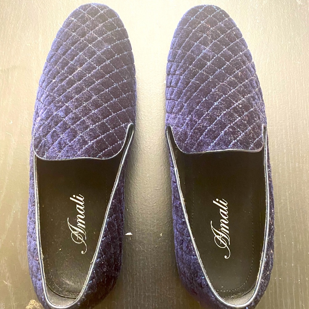 MENS GIORGIO BRUTINI NAVY BLUE SLIP ON LOAFERS SIZE 10 M